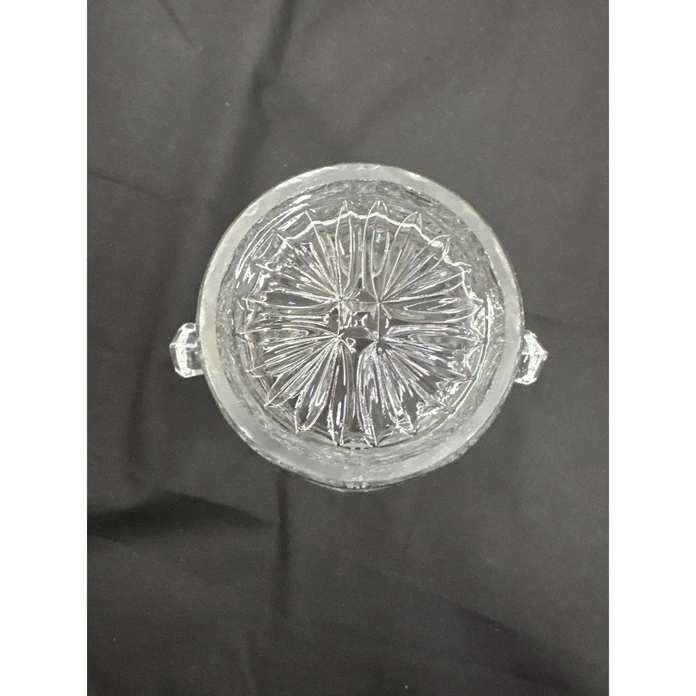 Crystal Vase with Handles Clear Cut Glass‎ Flower Vase Home Decor Vintage